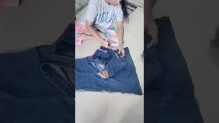 Old jeans reuse dungareesjeans dungarees  trending soundyoutubeshorts reuse recycle [upl. by Hadsall179]