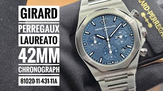 Girard Perregaux Laureato 42mm Chronograph 810201143111A [upl. by Kuehn]