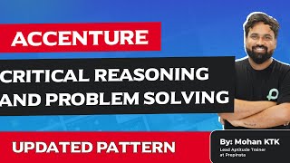 Accenture Critical Reasoning and Problem Solving Questions with Answers 2024 [upl. by Admama]