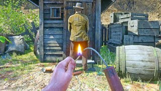 🔥🧨4K Dynamite amp Fire Bottle Gameplay 67  Red Dead Redemption 2 [upl. by Auoz]