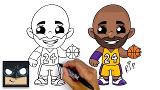 How To Draw Kobe Bryant  LA Lakers [upl. by Nueovas490]