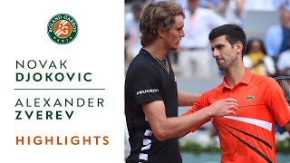 Novak Djokovic vs Alexander Zverev  Quarterfinals Highlights  RolandGarros 2019 [upl. by Liddy]