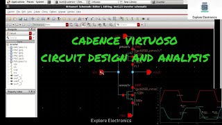 Cadence Virtuoso tool for the design of CMOS inverter  Cadence tutorial  DC amp Transient Analysis [upl. by Odlaumor]