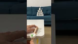 DIY Popsicle Stick Catapult Launch Erasers and Topple Cup Castles funny catapult popsicle [upl. by Leong690]