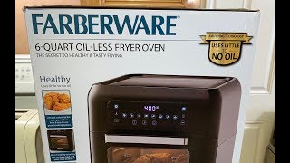 Farberware 6qt Oil Less Air Fryer Oven review and Waffle Fries [upl. by Whyte990]