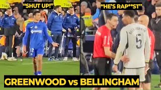 Jude Bellingham MOCKS Greenwood after did tackle as Getafe vs Real Madrid  Manchester United News [upl. by Arodal]