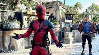 Guardians of the Galaxy Awesome Dance Off with Deadpool amp Wolverine  Disneyland Resort 2024 4K [upl. by Bradan143]