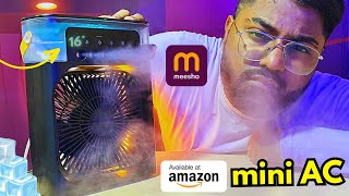 Review Portable mini Ac for Home Humidifier Air Cooler Fan Mini Cooler on Amazon Meesho [upl. by Inek169]