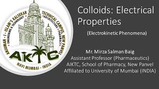 Colloids Electrokinetic Phenomena [upl. by Balthasar]