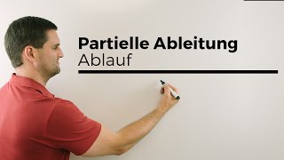 Partielle Ableitung Ablauf mehrdimensionale Analysis 2 Veränderliche  Mathe by Daniel Jung [upl. by Boland657]