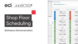 Shop Floor Scheduling with JobBOSS² Software [upl. by Rancell]