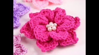 Flor de dos capas de ganchillo crochet [upl. by Decrem]