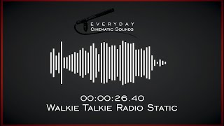 Walkie Talkie Radio Static  HQ Sound Effects [upl. by Yrneh]