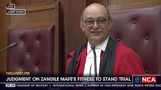 Parliament Fire  Judgment on Zandile Mafes fitness to stand trial [upl. by Oiled]