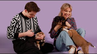 The Cast of Stranger Things Plays With Puppies [upl. by Kylie]