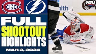 Montreal Canadiens at Tampa Bay Lightning  FULL Shootout Highlights  March 2 2024 [upl. by Ycniuq402]