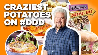 Top 10 Craziest DDD Potato Videos with Guy Fieri  Diners DriveIns and Dives  Food Network [upl. by Koval]