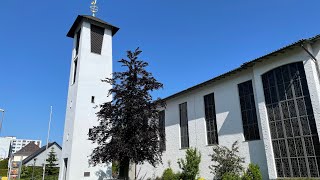 DreieichSprendlingen OF Vollgeläut der Christuskirche zum Gottesdienst [upl. by Wallach]