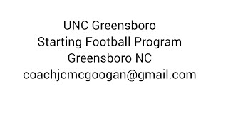 UNC Greensboro Starting Football Program [upl. by Romonda]