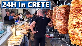 24 Hours In CRETE  Ultimate Greek Food Tour of Chania 🇬🇷 [upl. by Hgielak]