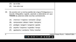 5 Questões de PORTUGUÊS  Concurso Anterior Banca Nosso Rumo Prova de Indaiatuba SP [upl. by Yecaw]