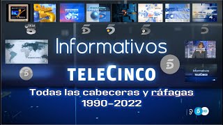 Informativos Telecinco  Todas las cabeceras 19902022 [upl. by Repard]