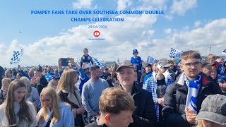 Pompey Fans TAKE OVER Southsea Common Double Champs Celebration COYP PompeyFans portsmouth [upl. by Nenney]