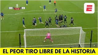 EL PEOR TIRO LIBRE DE LA HISTORIA Sterling la mandó a las nubes en CHELSEA vs LEICESTER  FA Cup [upl. by Aiuqat]