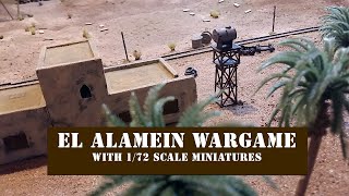 El Alamein Train Station Bolt Action Wargame Photos with 20mm Miniatures on a Sand Table [upl. by Ravert994]