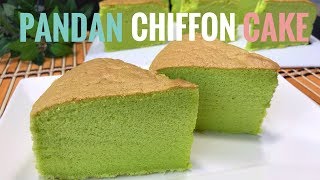 Pandan Chiffon Cake With Coconut Milk Recipe  Cooking ASMR [upl. by Anuait]