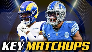 The five BIGGEST matchups for Rams vs Lions [upl. by Airtemed]