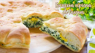 Focaccia Ripiena di Pasqua  Ricetta Focaccia Soffice Ricotta e Spinaci  55Winston55 [upl. by Aserat326]