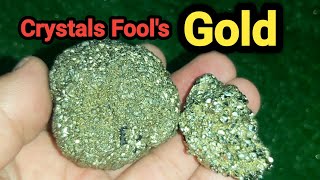 Fools Gold Crystal  Iron Pyrite Mineral  A beautiful mineral like gold [upl. by Agathy717]