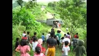 Helicopter Landed at Mainit [upl. by Philipines]