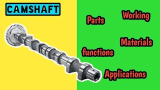 WHAT IS CAMSHAFT PARTS FUNCTION  APPLICATION [upl. by Mcnully295]