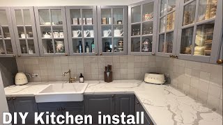 Ikea kitchen installation DIY  step by step [upl. by Lissak366]