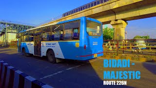 A glimpse of Bengaluru Mysuru Expressway  Bidadi to Kempegowda Bus Stand  BMTC Bus Route 226N [upl. by Annohsal]