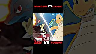 DRAGONITE VS MEGA LUCARIO  DRAGONITE ATTITUDE STATUS  shortfeed pokémon ytshorts viralshorts [upl. by Alyehc]