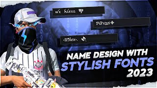 Free Fire Stylish Name Design With New Font Style  Free Fire Crown Symbol [upl. by Lua]