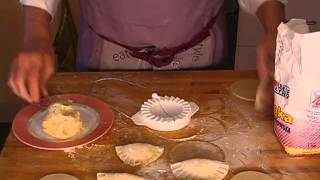 Making Pierogi  How To Use Pierogi Press Whole Wheat Russian Pierogis [upl. by Retlaw]