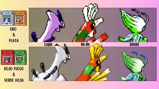 Backsprite de Pokémon Rojo fuego amp Verde Hoja vs Oro amp Plata  Backsprites comparison FRLG vs GS [upl. by Philipson]