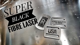 30w Fibre laser JET BLACK settings for text and designs on Stainless Steel [upl. by Itsirk]