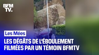 Éboulement dans les AlpesdeHauteProvence les images des dégâts filmées par un témoin BFMTV [upl. by Mharba]