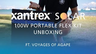 UNBOXING 100W XANTREX SOLAR PORTABLE FLEX KIT [upl. by Sharleen]