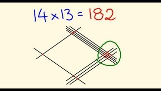 Math Trick  Multiply Using Lines [upl. by Esoranna]