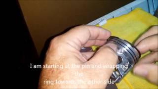 Placing Piston Rings On a Stihl 54mm Clone Farmertec Cylinder Kit [upl. by Aicaca]