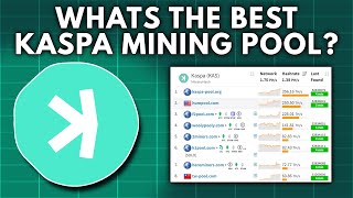 Whats The Best Kaspa Pool For Mining [upl. by Kleinstein]