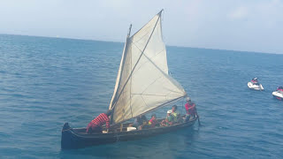 Cuna  San Blas  Hoisting Sail  Dugout Canoe [upl. by Mauricio]