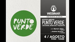 Webinar CERES Punto Verde Categorías Beneficios y Requisitos [upl. by Irovi486]