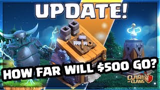 Clash of Clans UPDATE  HOW FAR Will 500 go CoC GEM SPREE [upl. by Gayelord]